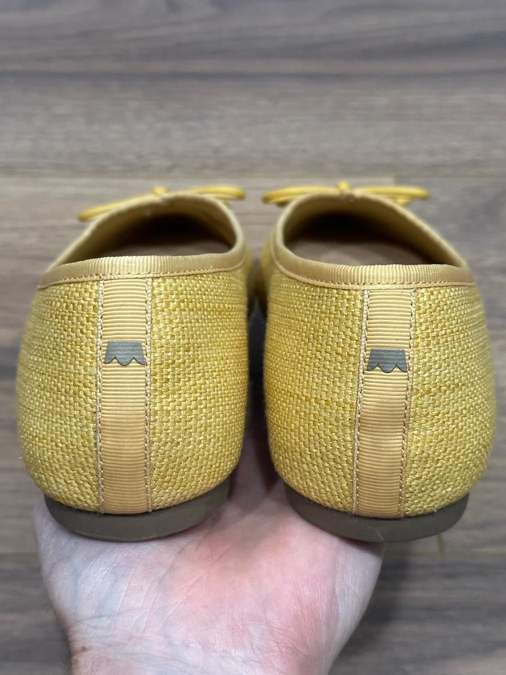 Birdies The Goldfinch Flat in Daffodil Raffia Size 7